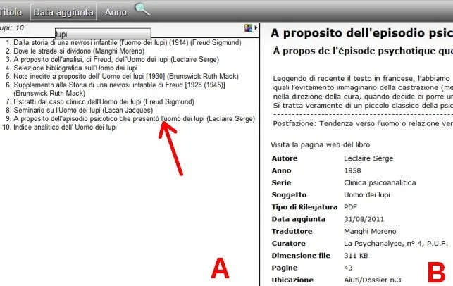 Guida all'uso del catalogo (2)
